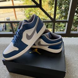 Air Jordan 1 Low “True Blue Cement” 11M - Brand New - $125