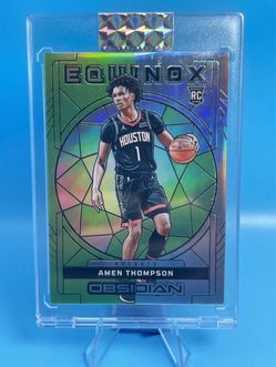 Amen Thompson 2023-24 Obsidian Equinox Green Flood /25 Electric Rookie RC #33