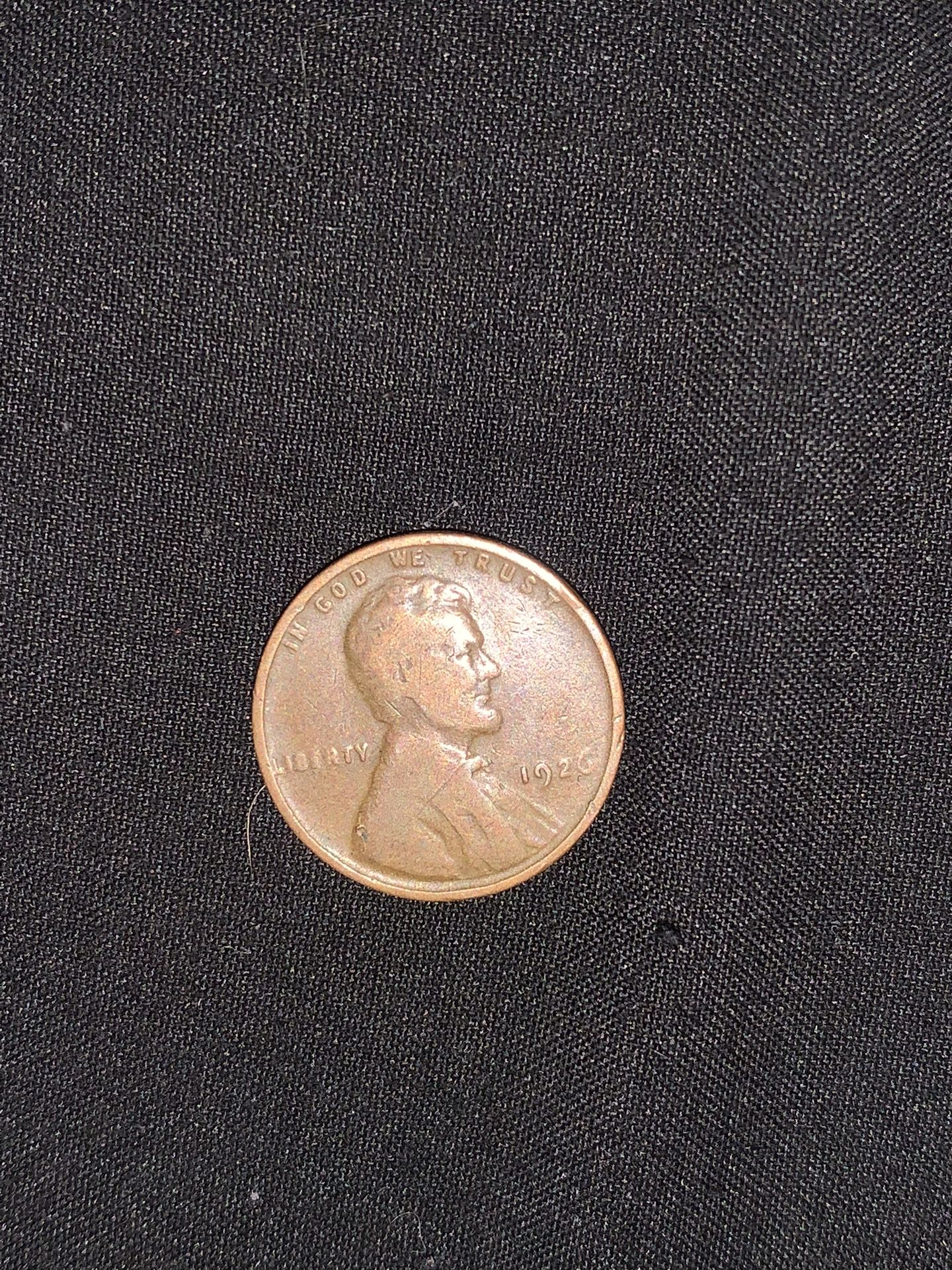 1926 Wheat Penny L Error
