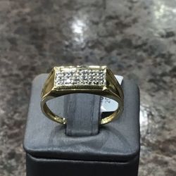 10k Gold With Diamond Men’s Ring On Special 
