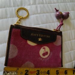 Juicy Couture Coin Pouch Zip Up Wallet 