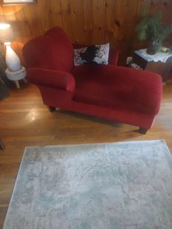 Red lounge chair