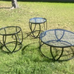 Coffee table and two side tables