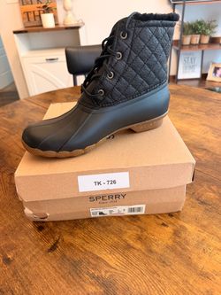 Sperry Saltwater Winter Lux Duck Boot Black
