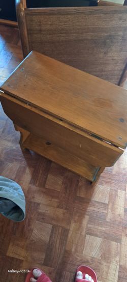 Wooden Table Folds Down On Both Sides