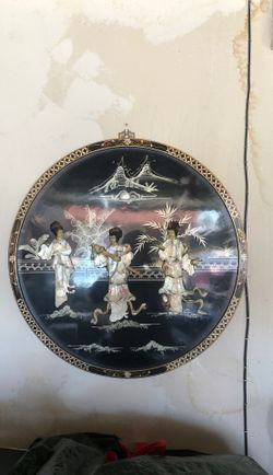 Chinese lacquer hanging wall decor