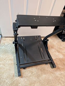 Foldable racing simulator steering stand