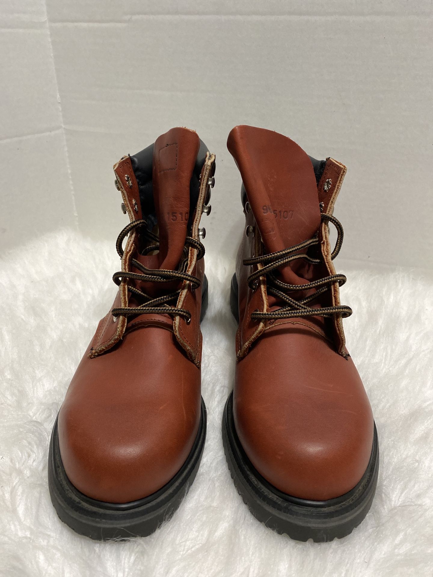 Red Wings Classic Women's Work Combat Leather Boots size 9 1/2 D  1607 Red Brown