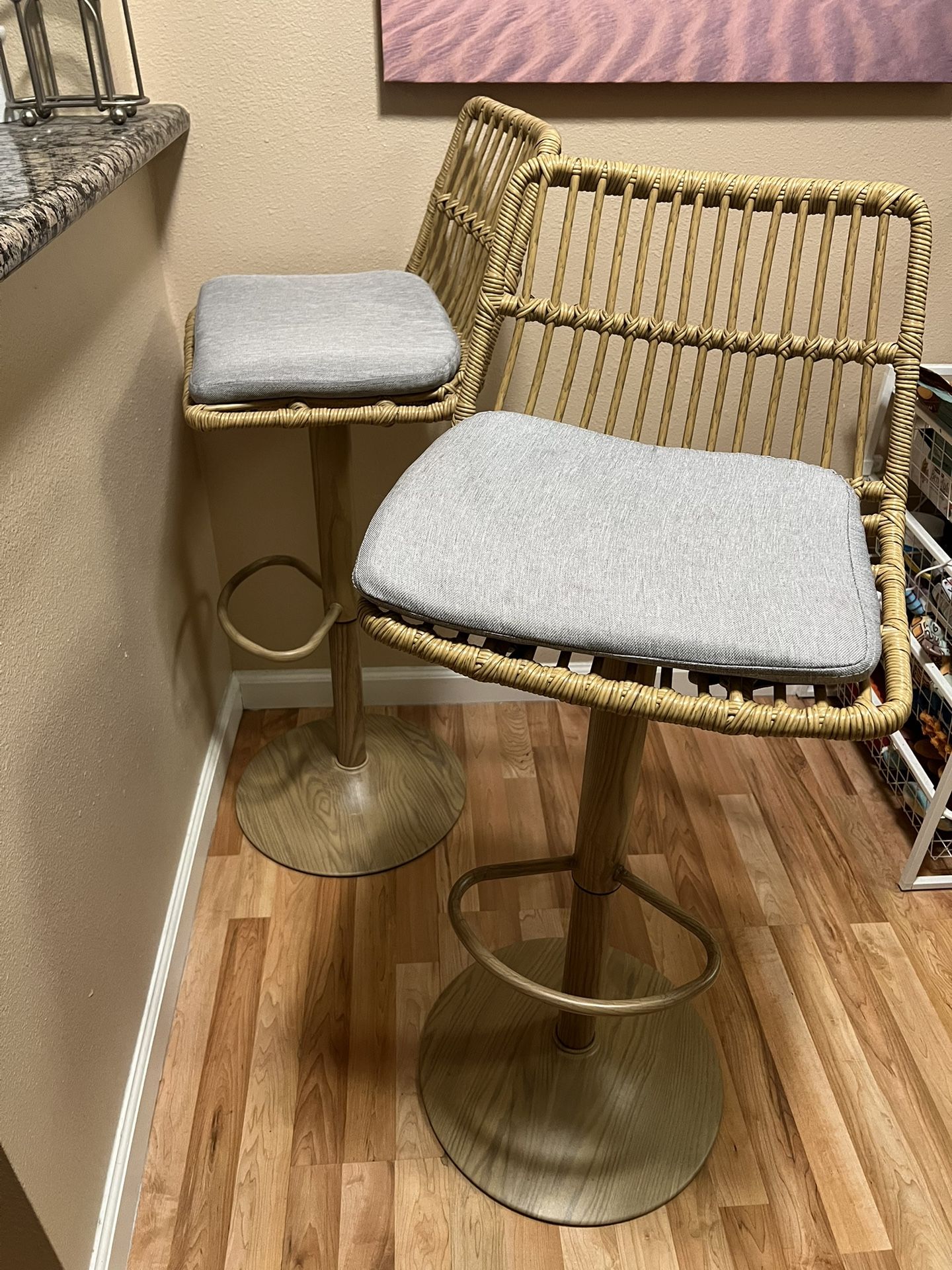 Rattan Style Bar Stools