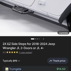 Jeep Wrangler 2018-2024 2X EZ Side Steps