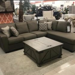 Ashley Calicho Cashmere Sectional Couch 849