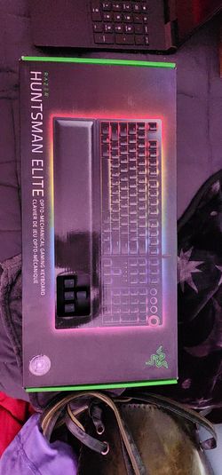 Razer Huntsman Elite RGB Gaming Keyboard – Purple Clicky Switches