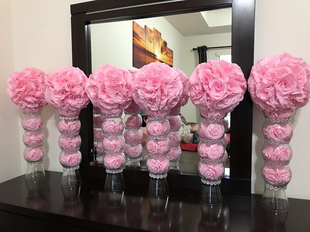 6 Centerpiece Pink 