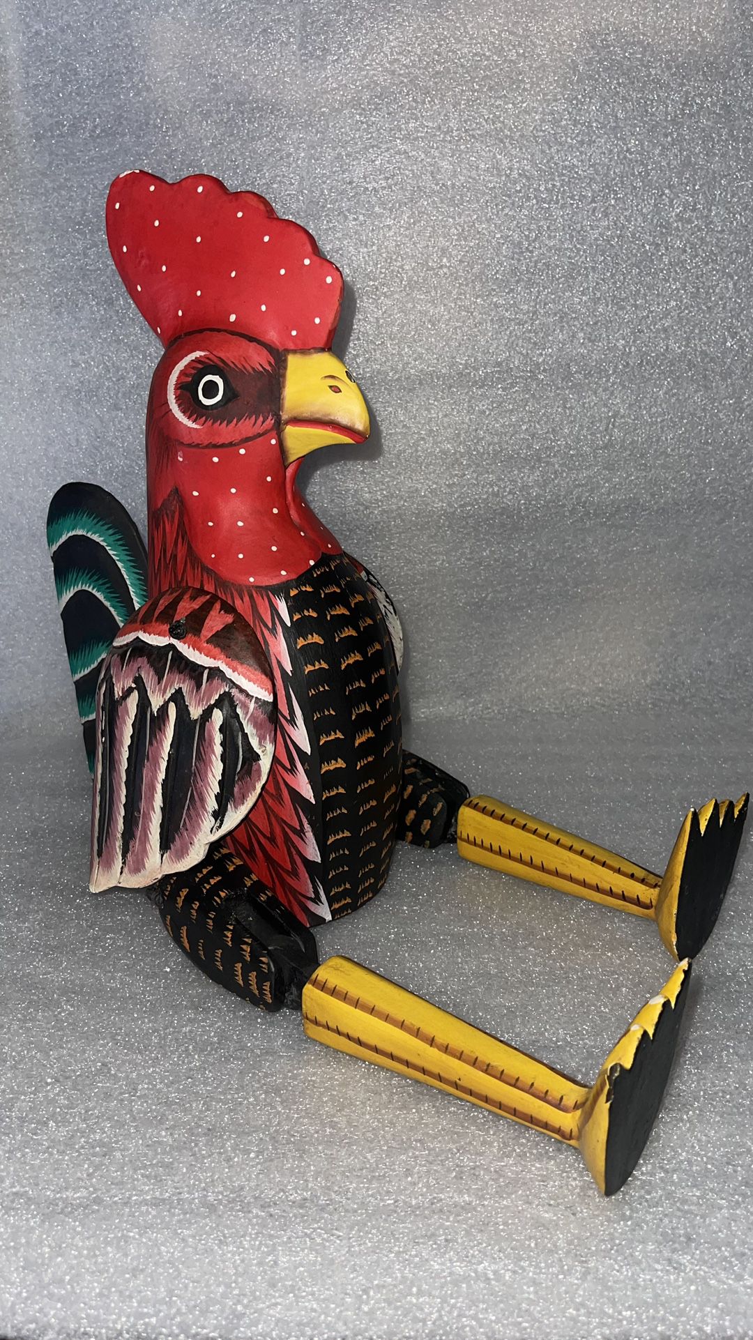 Folk Art Moveable Hen 