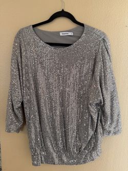 Silver  blouse