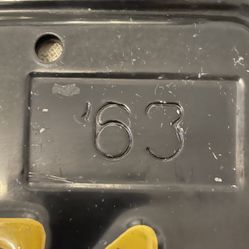 1. California License Plate Black And Gold 1963.