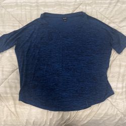 Blue Blouse With Open Shoulders, See Pictures Size L
