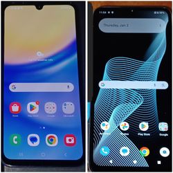 TWO PHONES FOR $140 FIRM***SAMSUNG GALAXY A15 128GB 5G & VERGE 64GB 4GLTE UNLOCKED FOR USA MEXICO CENTRAL & SOUTH AMERICA BELIZE AFRICA ETC T-MOBILE 