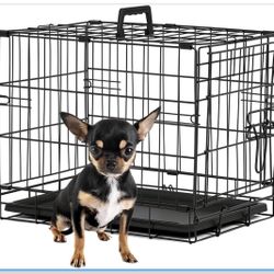 BestPet | Dog Crate | 18" | Black | Foldable Metal Kennel with Single Doors
