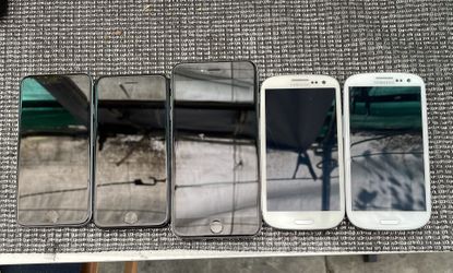 3 iPhones Y 2 Galaxy Para Partes