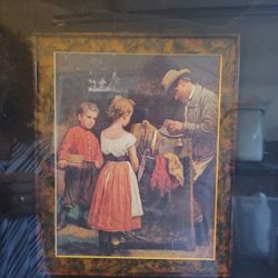 Antique Wood Frame Painting