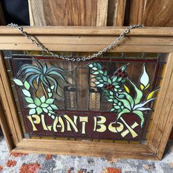 Custom Stain Glass Piece “Plant Box” 