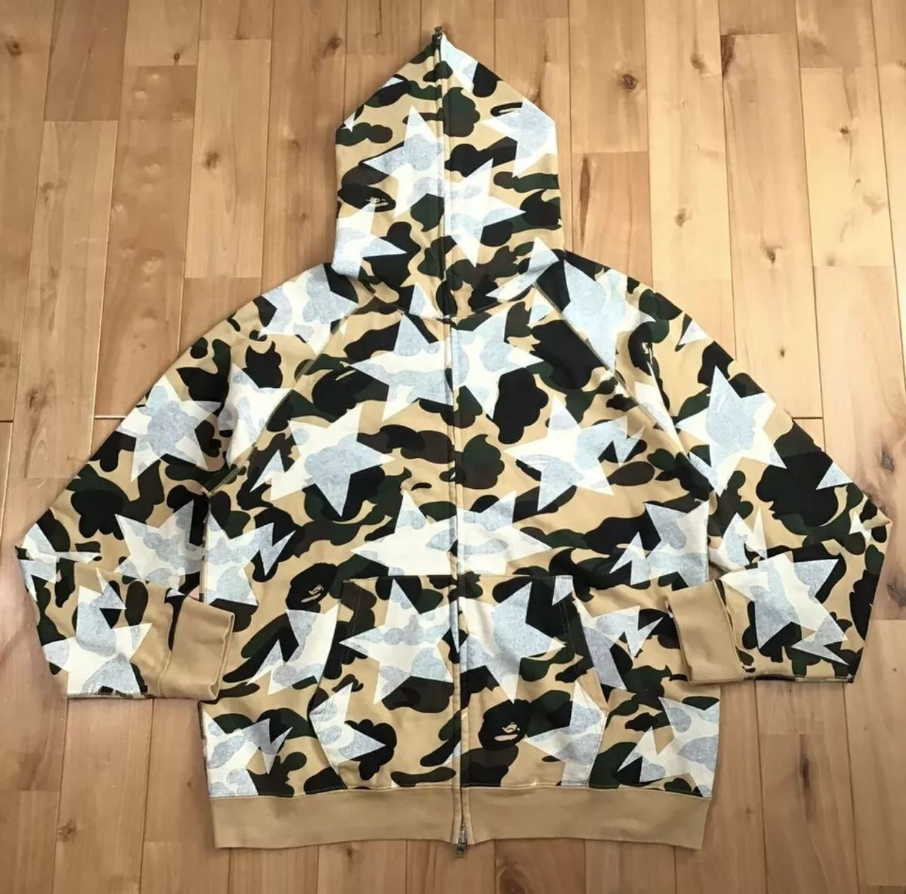 BAPE Star full zip hoodie a bathing ape BAPESTA NIGO Yellow
