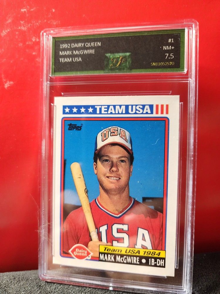 1992 Topps Mark McGwire Baseball Dairy Queen Team USA #1 EJE NM+ 7.5
