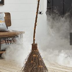 Witches Broom with Lights