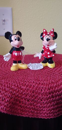 VINTAGE MICKEY/MINNIE MOUSE FIGURINES