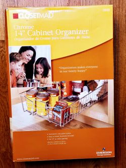 Brand New in Box Closetmaid 14" Chrome Cabinet Organizer