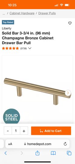 Liberty Champagne Bronze Cabinet Drawer Bar Pull