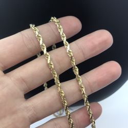 Gold Chain Rope 10K Solid Used 