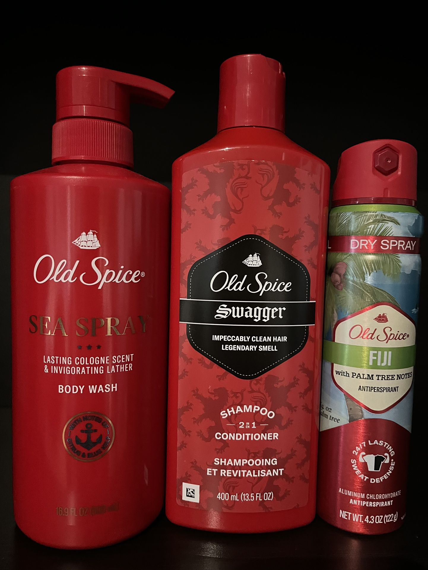 NOW $13.99 (PACK OF 3) OLD SPICE BODY WASH - SHAMPOO - DEODORANT BODY SPRAY