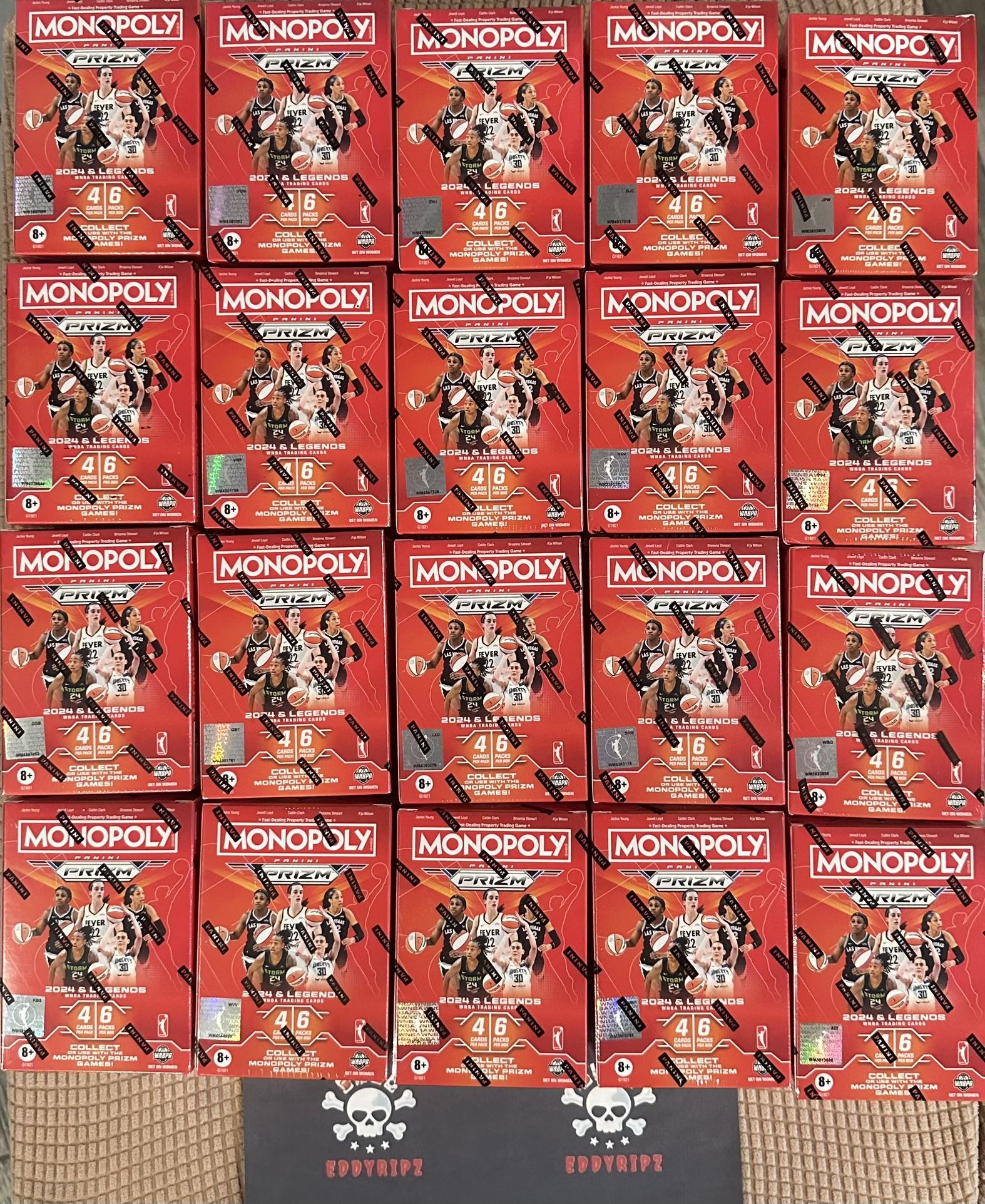 2024 Panini Prizm Monopoly WNBA Blaster Box (x20) Lot 