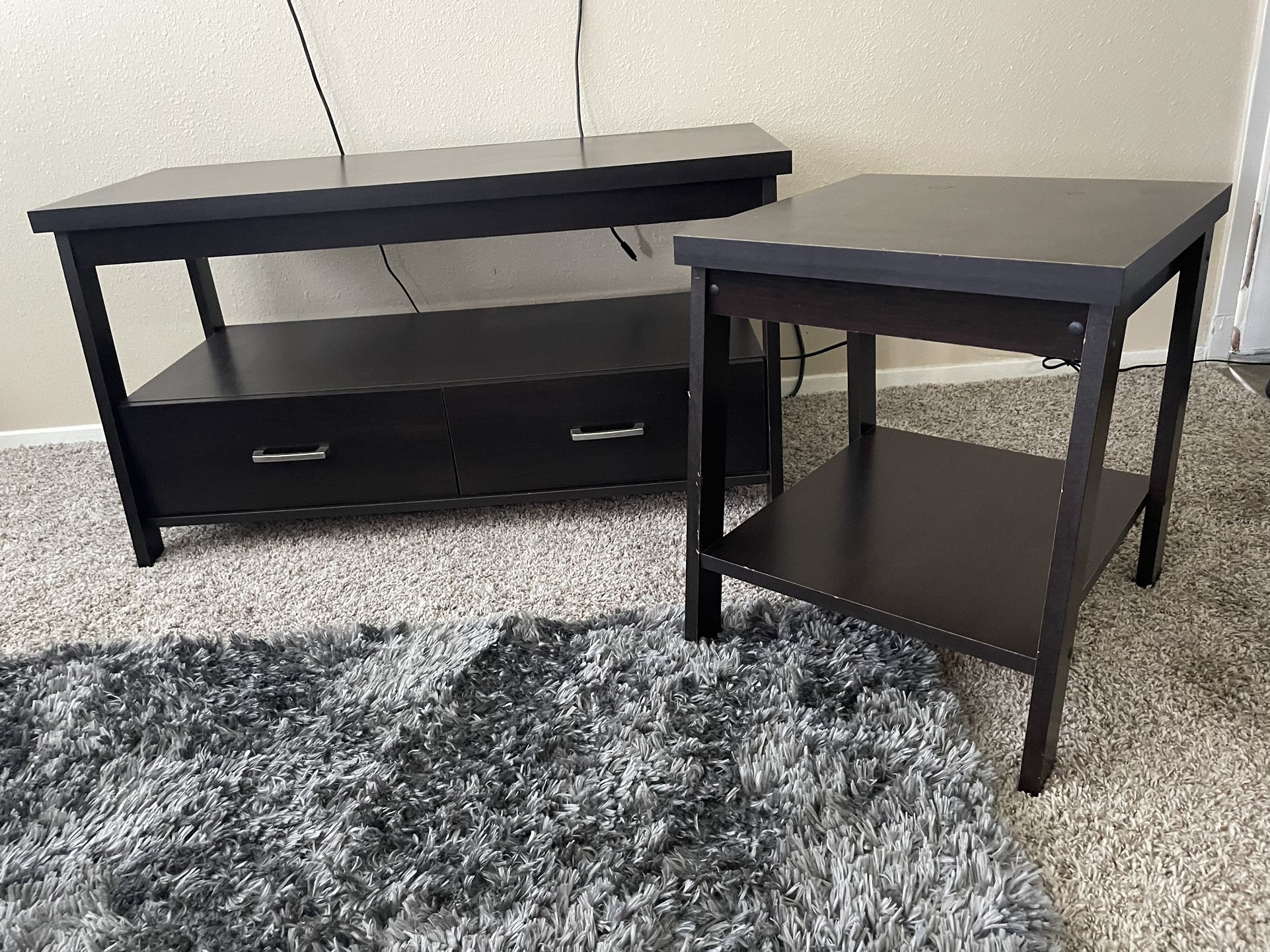 Mainstays Logan TV Stand and Side Table, Espresso Finish