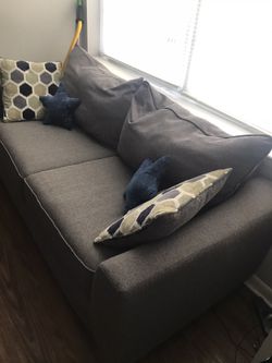 Love seat and couch light gray