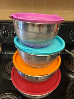 Stainless Steel Mixing Bowl Set with Lids