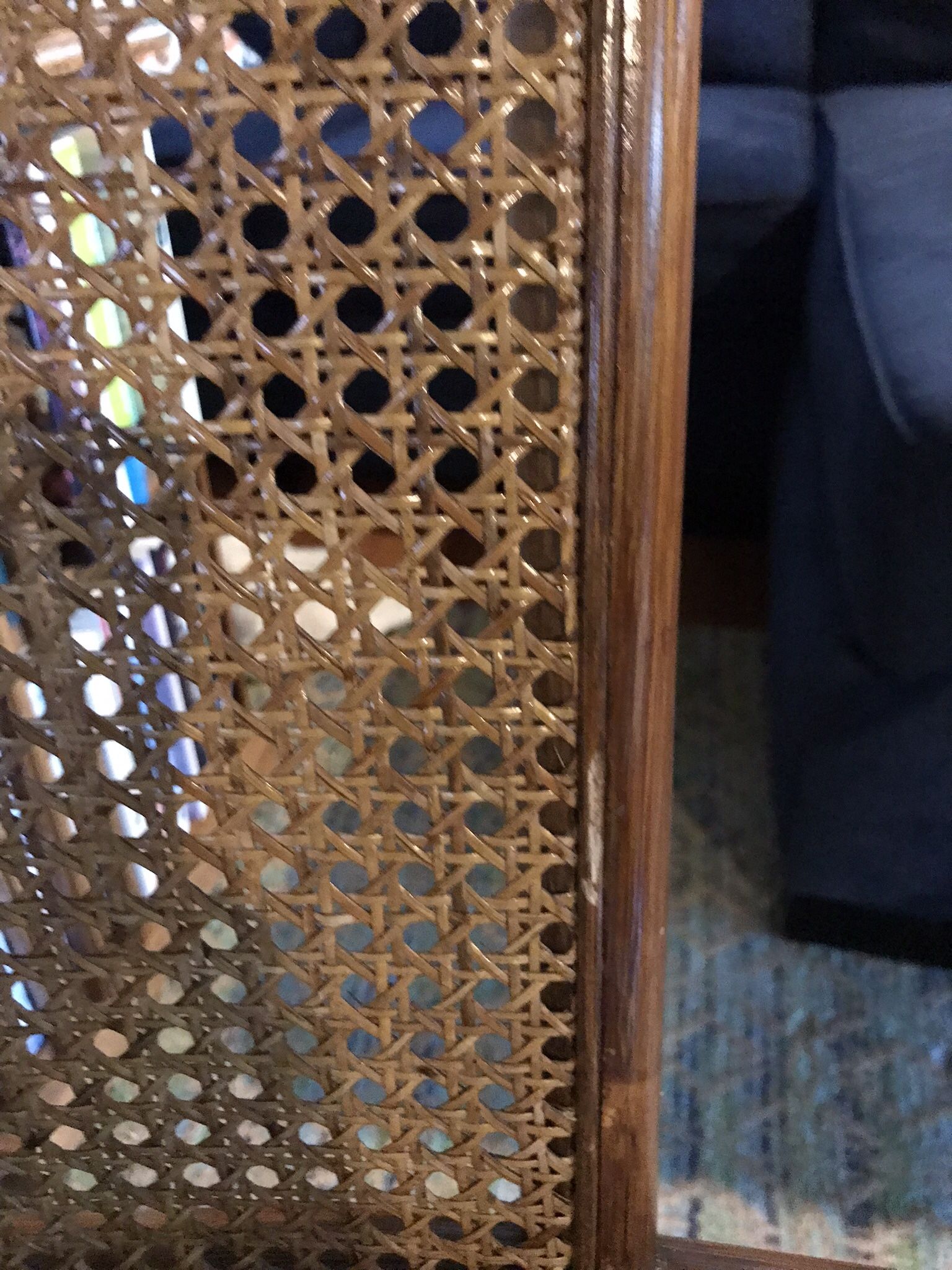 Caned Backed Rattan Chairs