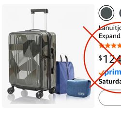 New 20 inch Carry On Luggage Expandable Top Opening/Clamshell Opening, TSA Approved Carry On Luggage