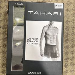 NWT Tahari men’s luxe micro ultra soft modern fit Boxer Briefs 4-Pack Size M