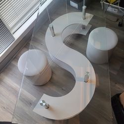 Glass-Top Coffee Table