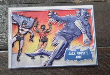 🚨 Up for Sale 🚨

Batman Metal Card Coin 
1966 Replica
Blue Bat Coin #26B
Jack Frost's Jinx

3-1/2 inch X 2-1/2 inch 4mm Thickness

I 
Accept PayPal