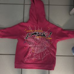 Pink sp5der hoodie(small)