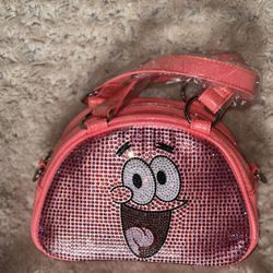 Dolls Kill x Spongebob Patrick Rhinestone Bowler Bag - Pink