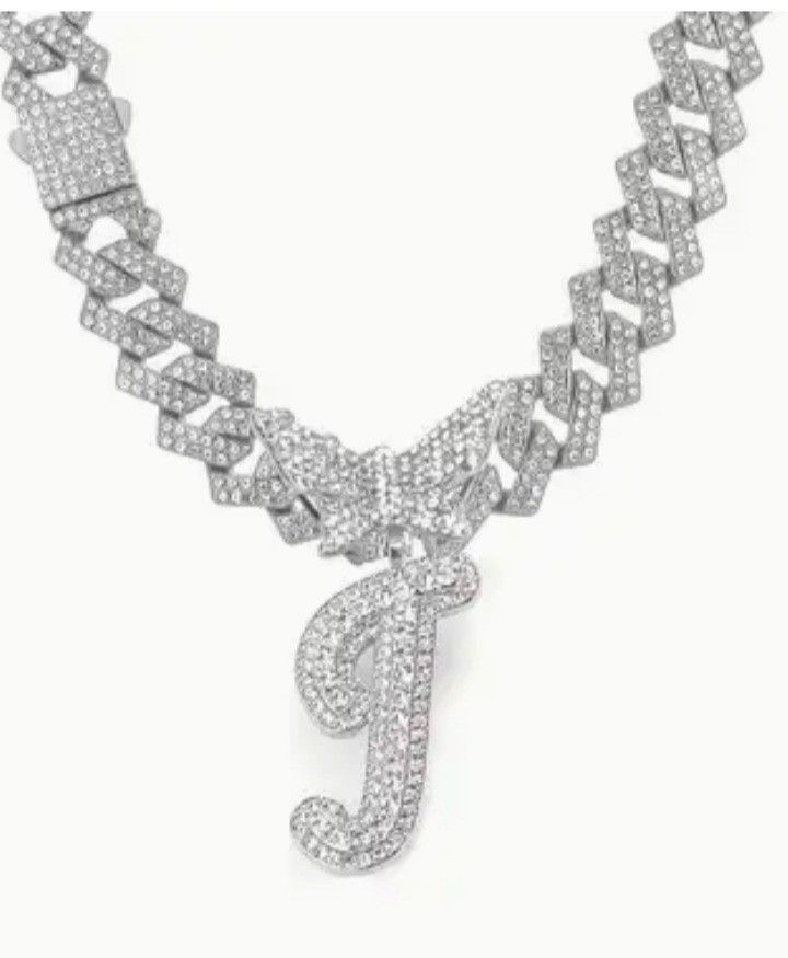 J Butterfly Necklace & Pendant