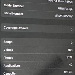 iPad Air 11in M2 128gb 