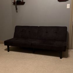 Black Fabric Futon.  