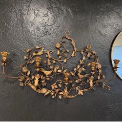 Italian Gold Gilt Candelabra Wall Sconce