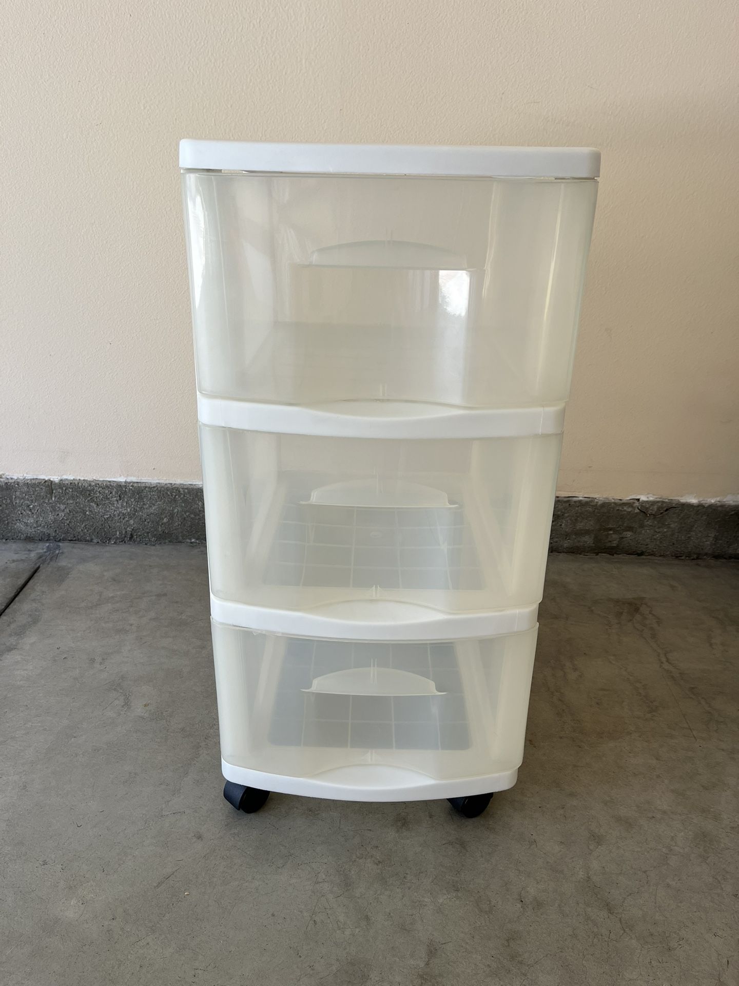 3 Drawer Plastic Storage Cart